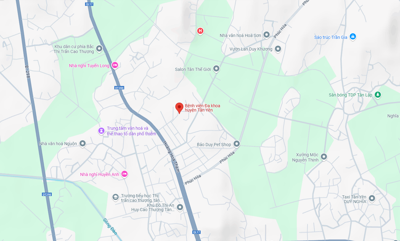 Sơ đồ Bệnh viện đa khoa Tân Yên