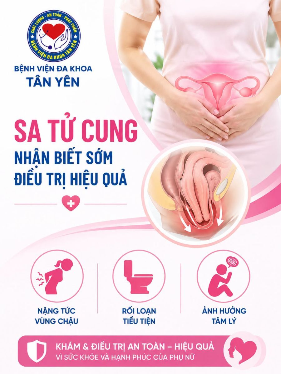 SA TỬ CUNG (SA SINH DỤC): NHẬN BIẾT SỚM VÀ CÁC PHƯƠNG PHÁP ĐIỀU TRỊ HIỆU QUẢ